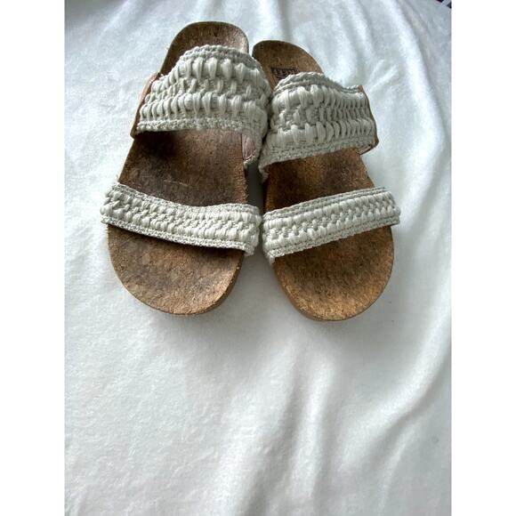 REEF Womens Cushion Vista Thread Braided White Cork Sandals Size 8 - Picture 3 of 5